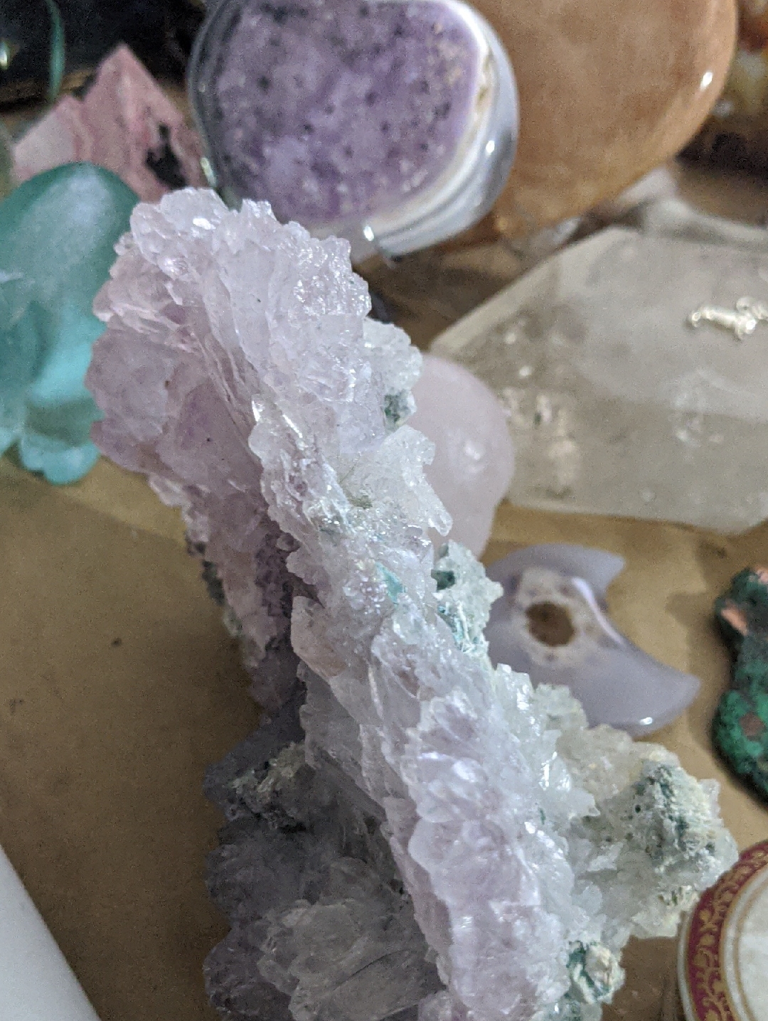 "Pink Amethyst Wing" Self Standing